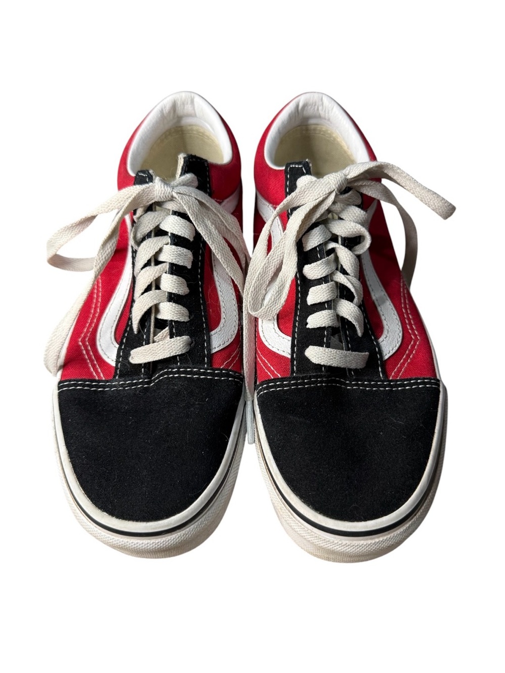 Vans Old Skool Red Black White Skate Shoes Sneakers Women’s 7.5 Men’s 6